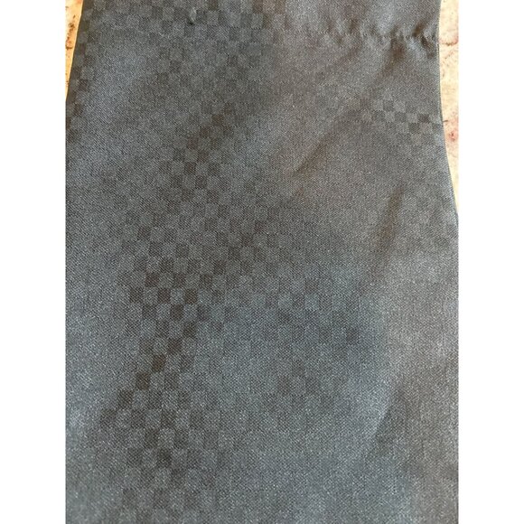 Vintage Square Scarf  Solid Black Checker Lightweight Neck Wrap Bandana 20 x 20 - Picture 4 of 5